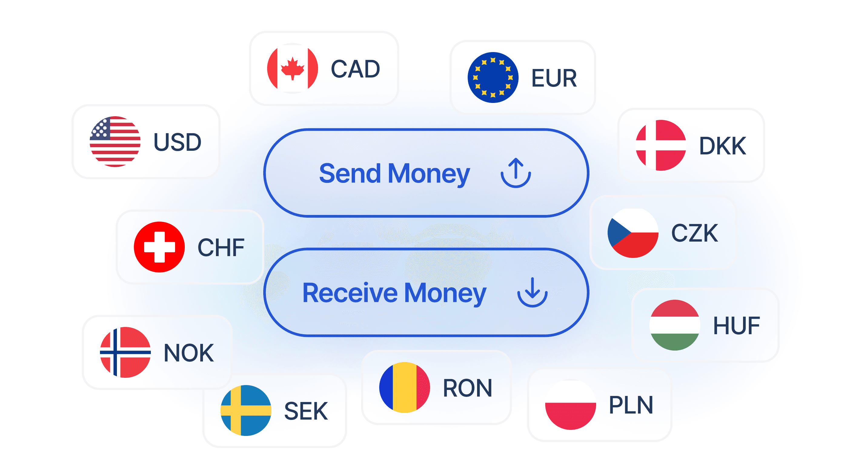 Send and receive money without friction icon